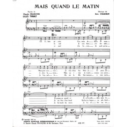 Partition MAIS QUAND LE MATIN Claude François