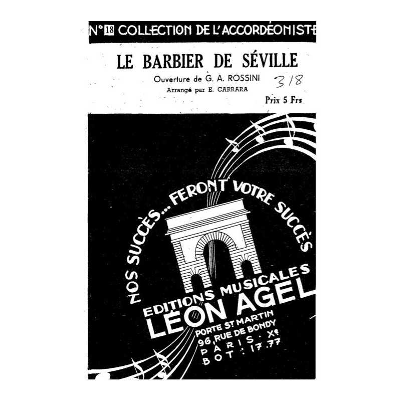 Partition LE BARBIER DE SEVILLE Émile CARRARA