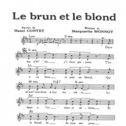 Partition LE BRUN ET LE BLOND Edith PIAF