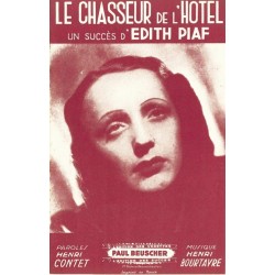 Partition LE CHASSEUR DE L'HÔTEL Edith PIAF