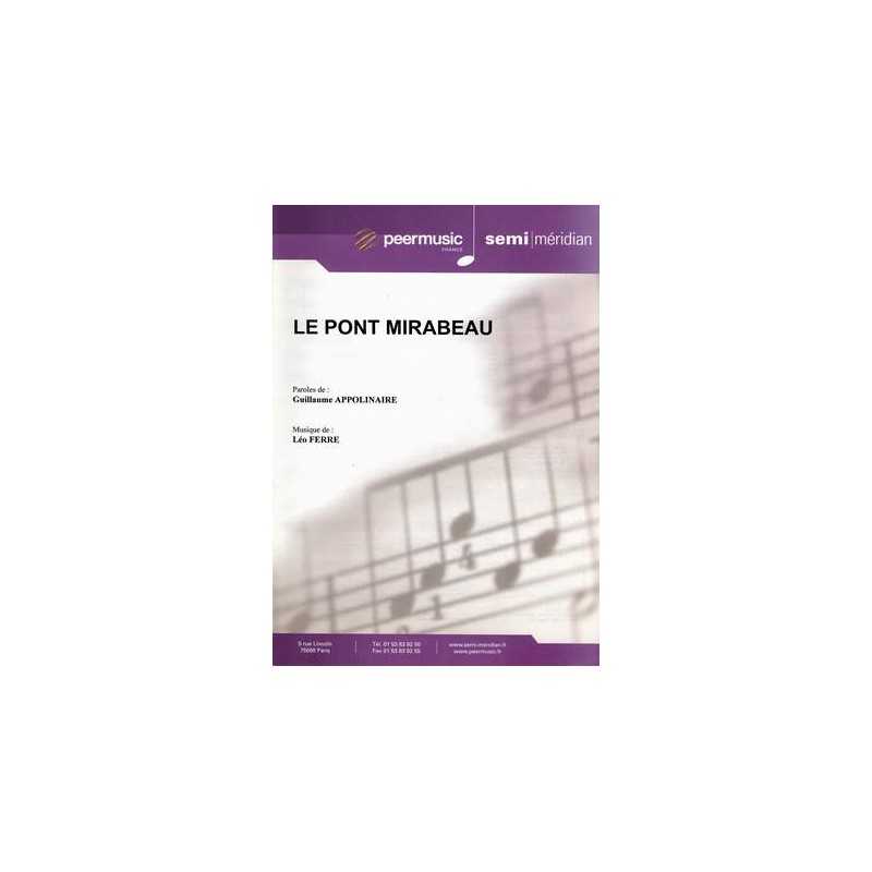 Sheet music LE PONT MIRABEAU Léo Ferré