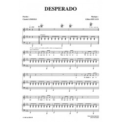 Partition DESPERADO Gilbert Bécaud