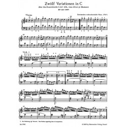 Sheet music AH VOUS DIRAI-JE MAMAN Wolfgang Amadeus Mozart