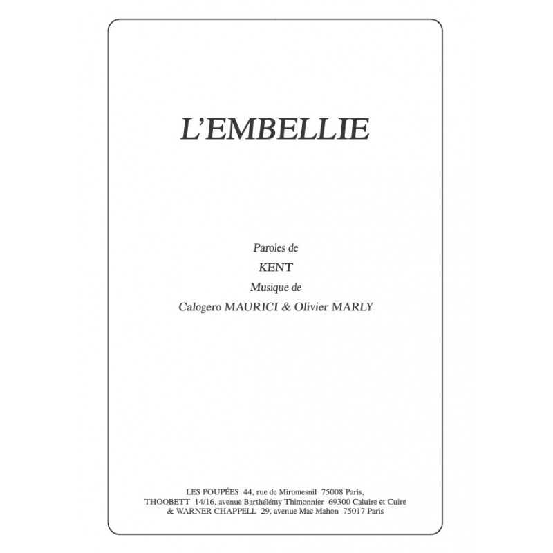 Sheet music L'EMBELLIE Calogero