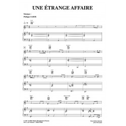 Partition UNE ÉTRANGE AFFAIRE Philippe SARDE