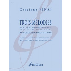 Partition TROIS MÉLODIES Graciane Finzi