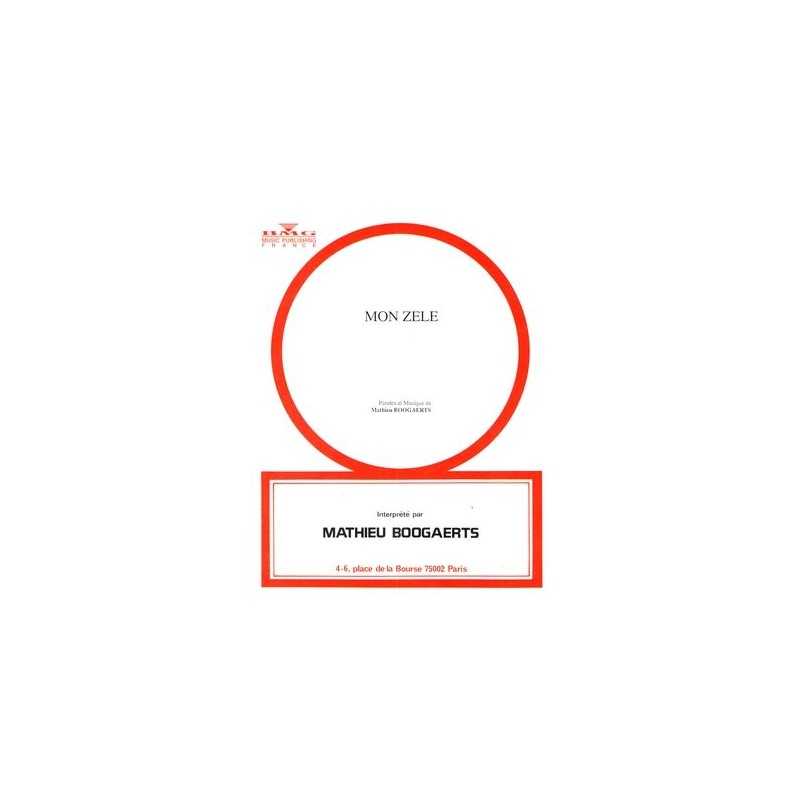 Sheet music MON ZÈLE Mathieu BOOGAERTS