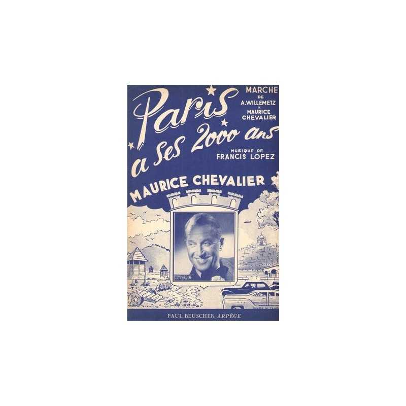 Partition PARIS À SES 2000 ANS Maurice CHEVALIER