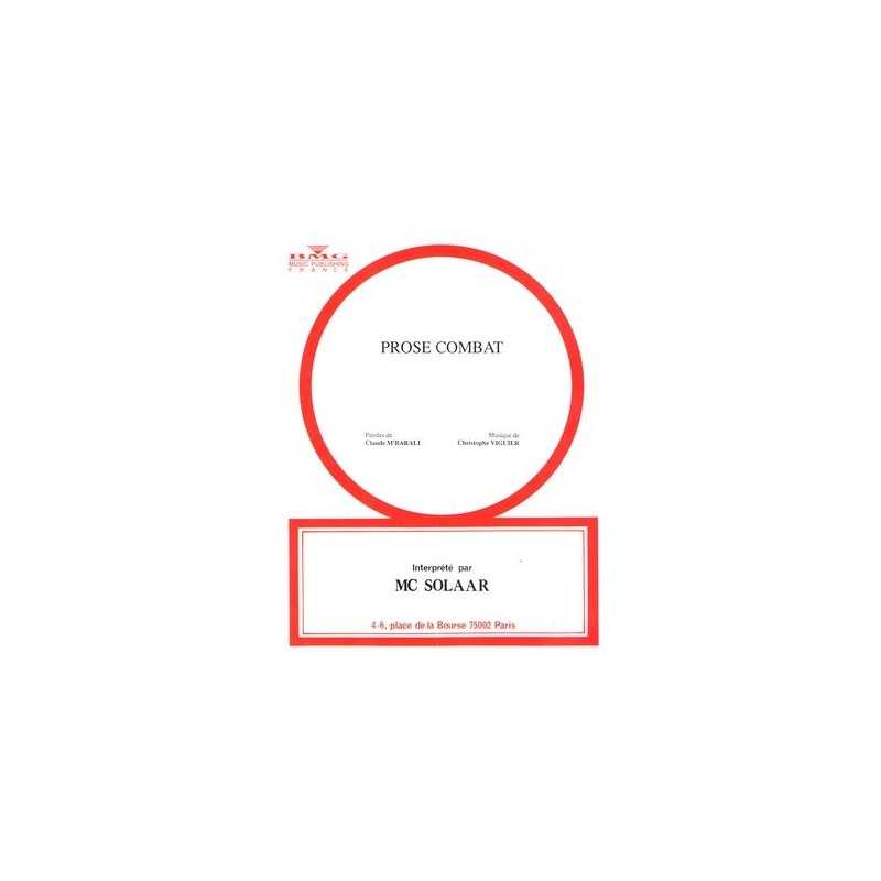 Sheet music PROSE COMBAT MC SOLAAR