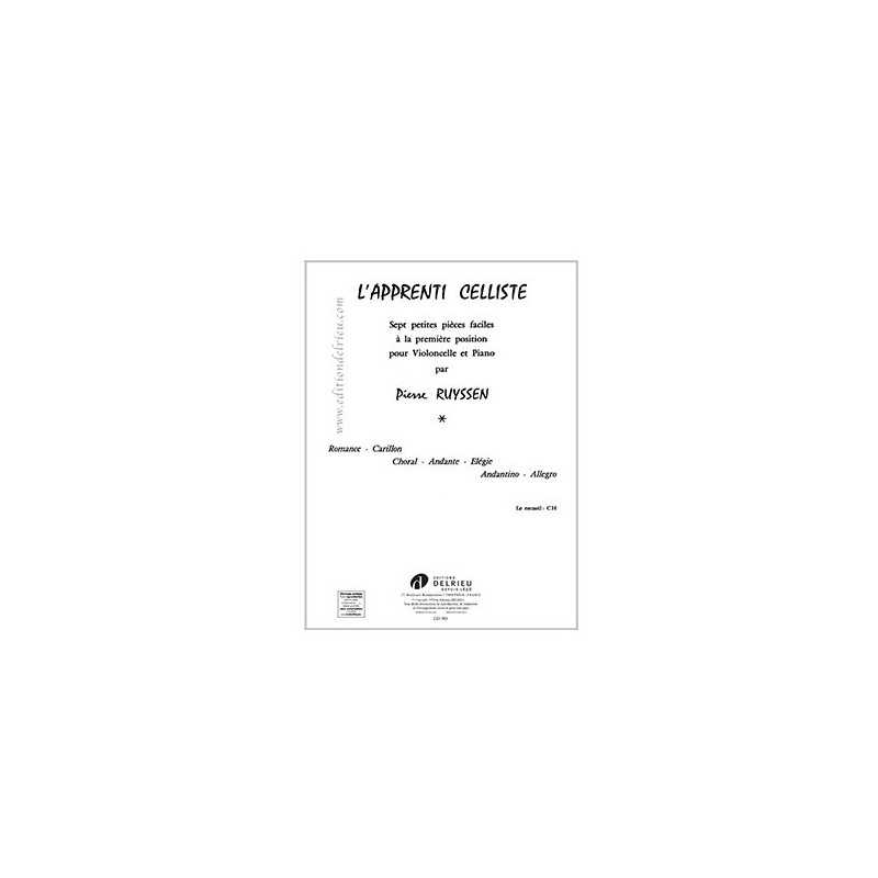 Sheet music L'APPRENTI CELLISTE Pierre RUYSSEN