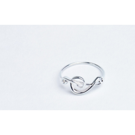 BAGUE CLÉ DE SOL TAILLE 54 (ARGENT MASSIF)