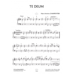 Sheet music TE DEUM Marc-Antoine Charpentier pdf