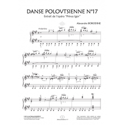 Sheet music DANSE POLOVTSIENNE N°17 Alexandre Borodine pdf